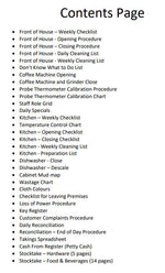 Load image into Gallery viewer, Business Manuals Made Easy: Operations Manual. This 65-page manual includes many checklists and procedures for hospitality operations. Benefits are food licence compliance, reduce risks and hazards, make ready task lists and checklists, standard procedures for delegation, consistency and expectation of tasks reducing staffing costs and time & food wastage.
