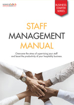 Load image into Gallery viewer, Business Manuals Made Easy: Staff Management Manual. This manual includes many checklists, policies and procedures, templates, and training documents for management of employees in a restaurant of cafe business. Reduce risk, litigation and fines for staff issues and increase workplace/team/staff effectiveness, therefore reducing staffing costs and time wastage.