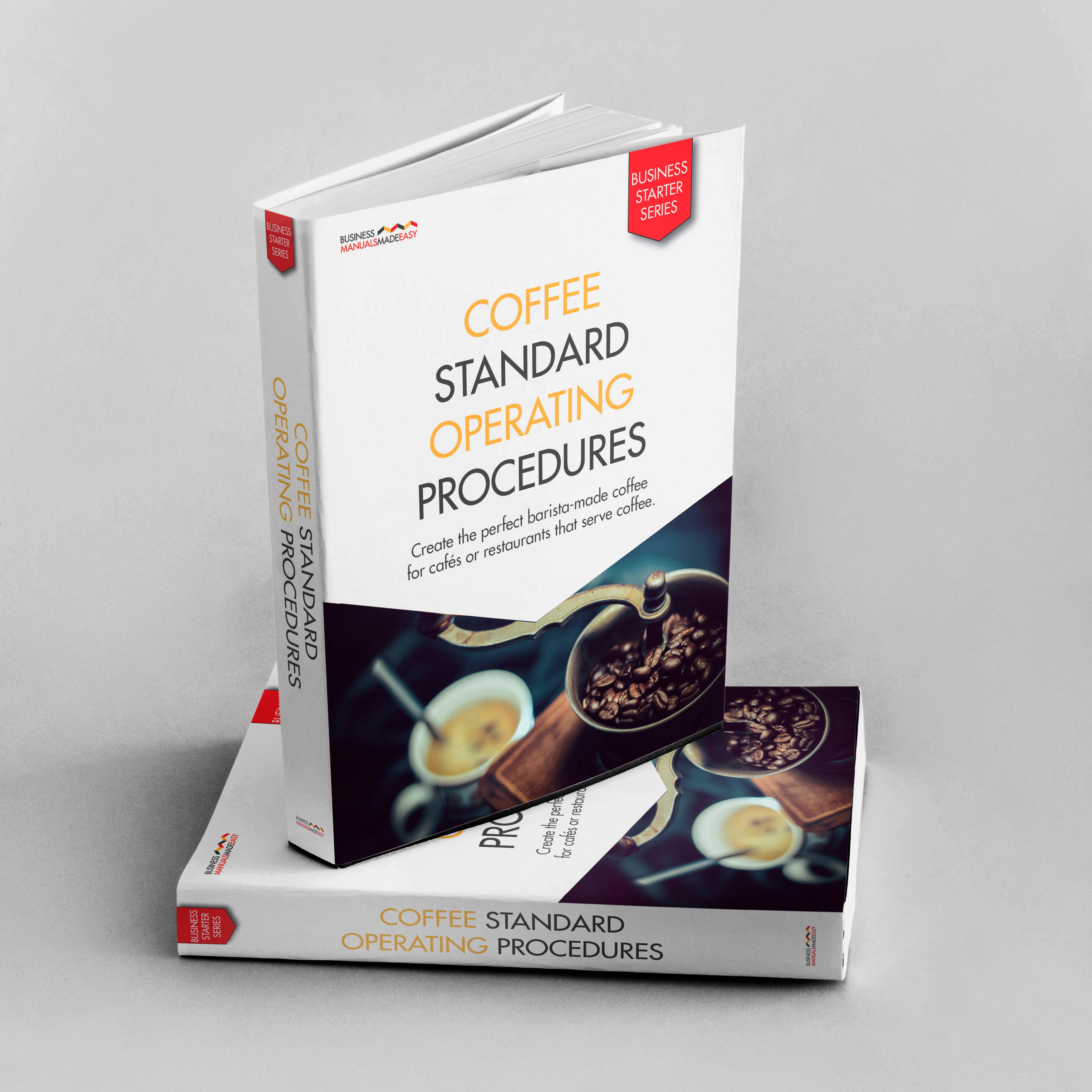 Business Manuals Made Easy - Coffee Standard Operating Procedures - All you need to know about making coffee - from grinding and brewing the beans to pulling the perfect espresso.