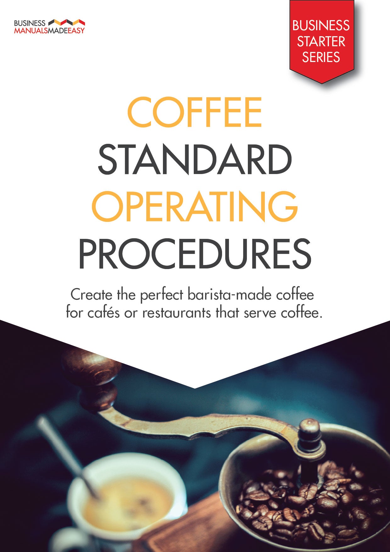Business Manuals Made Easy: Coffee Standard Operating Procedures. This manual includes coffee recipes, instructions for setting up, cleaning, and closing a coffee machine and probe milk thermometer calibration. Benefits is standard procedures for easy delegation, consistency and expectation of tasks Increase workplace/team/staff effectiveness, therefore reducing wastage and costs.