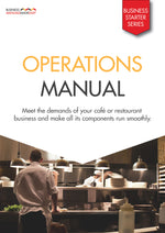 Load image into Gallery viewer, Business Manuals Made Easy: Operations Manual. This 65-page manual includes many checklists and procedures for hospitality operations. Benefits are food licence compliance, reduce risks and hazards, make ready task lists and checklists, standard procedures for delegation, consistency and expectation of tasks reducing staffing costs and time &amp; food wastage.
